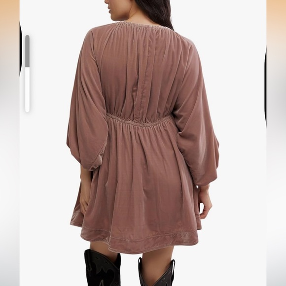 Free People Portia Velvet Mini Dress Sz S NWT - Picture 3 of 5